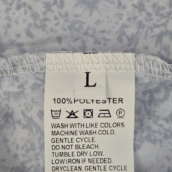 NWT | Veenily Blue Floral Patchwork Tie Front Tank Top with Lace Trim | Large - Picture 4 of 5